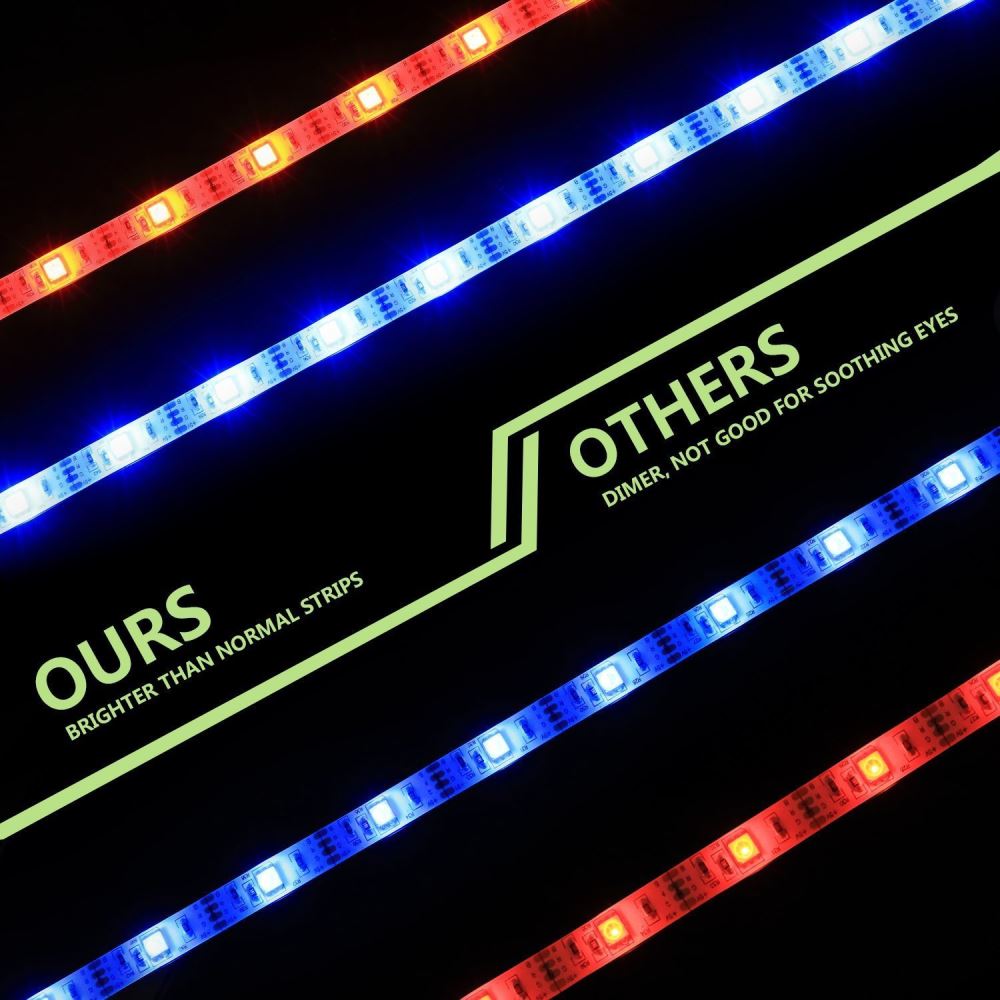 2M RGB USB  Powered 5V SMD 5050 Flexible Waterproof  LED Light Strip