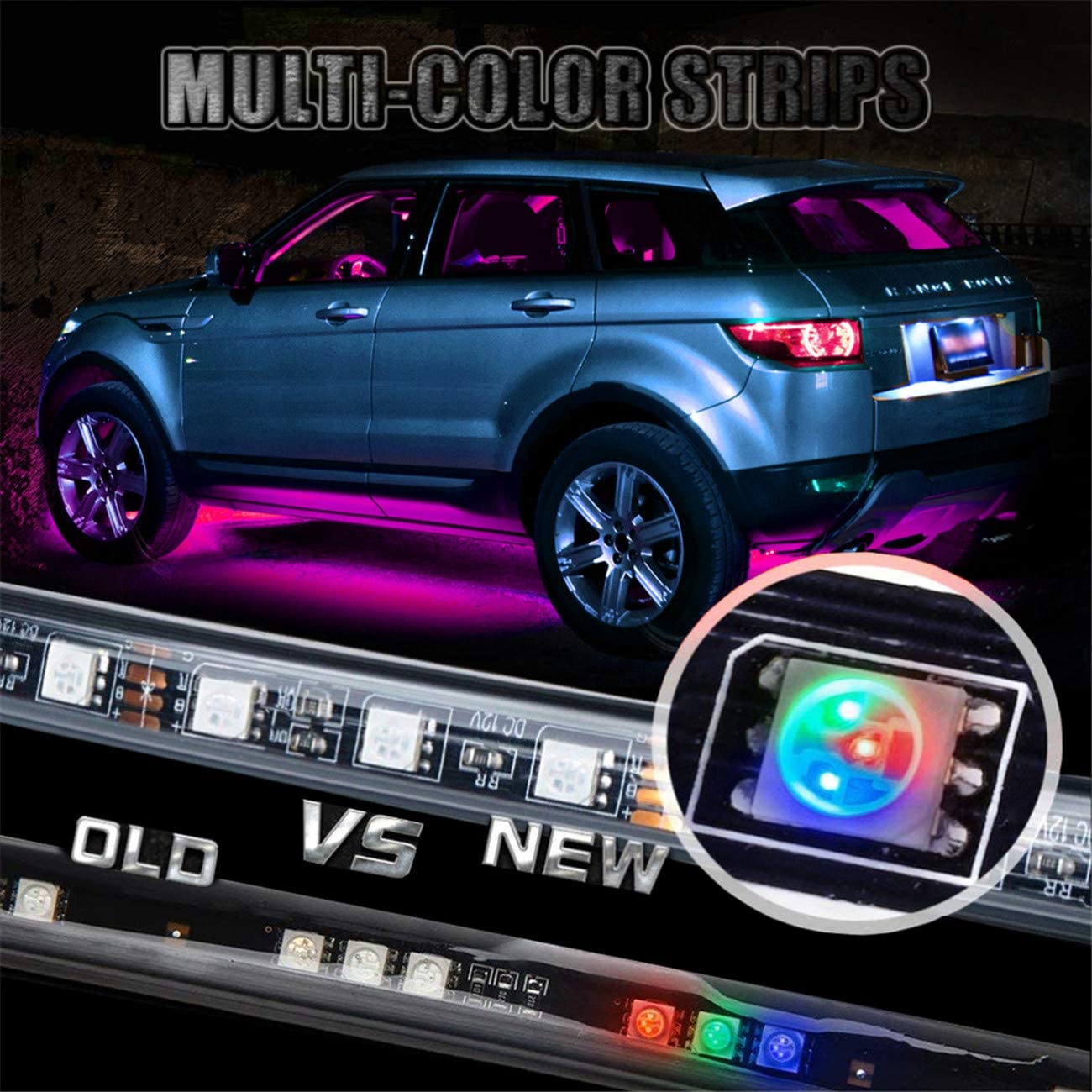 Car High Intensity LED Neon Glow light Atmosphere Decorative Lights Kit Strip