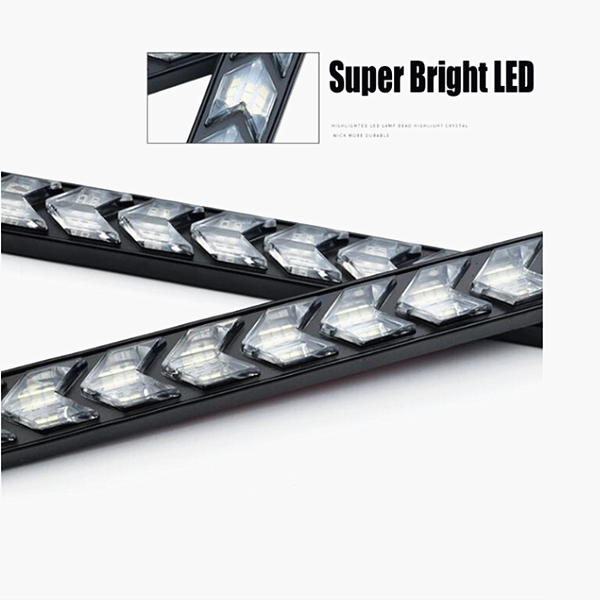 LED DRL Daytime Running Light Flowing Amber Day Light Car Styling  Turn Signals