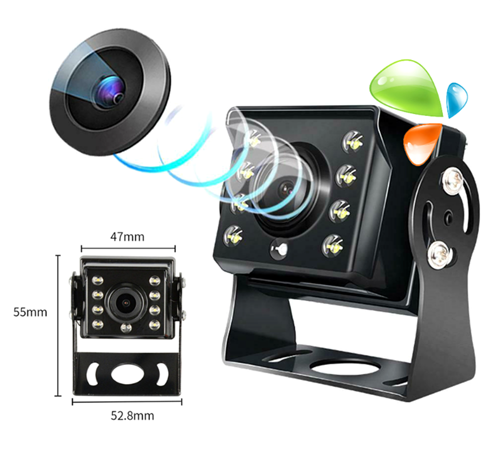 DC 12V-24V Truck/ Bus Night Vision Monitor Reversing Backup Camera waterproof