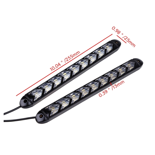 LED DRL Daytime Running Light Flowing Amber Day Light Car Styling  Turn Signals