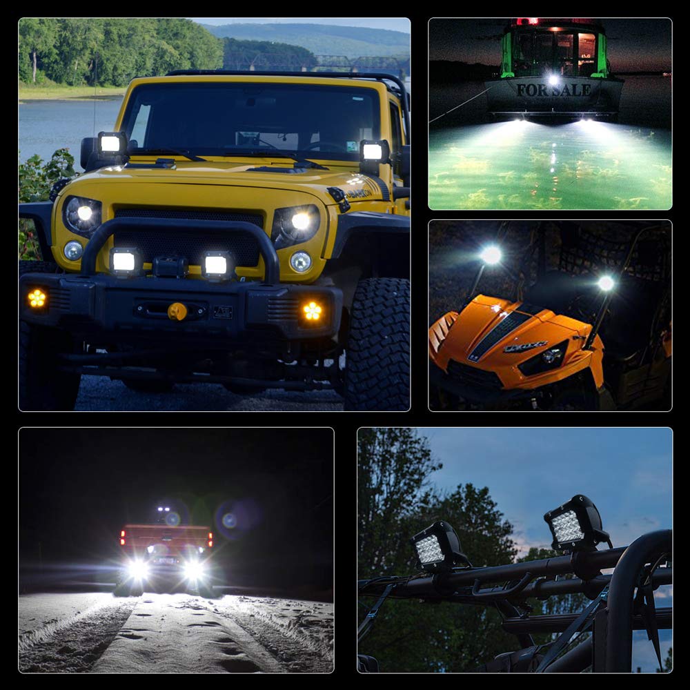 72W 4 INCH LED WORK LIGHT BAR -Pack of 2