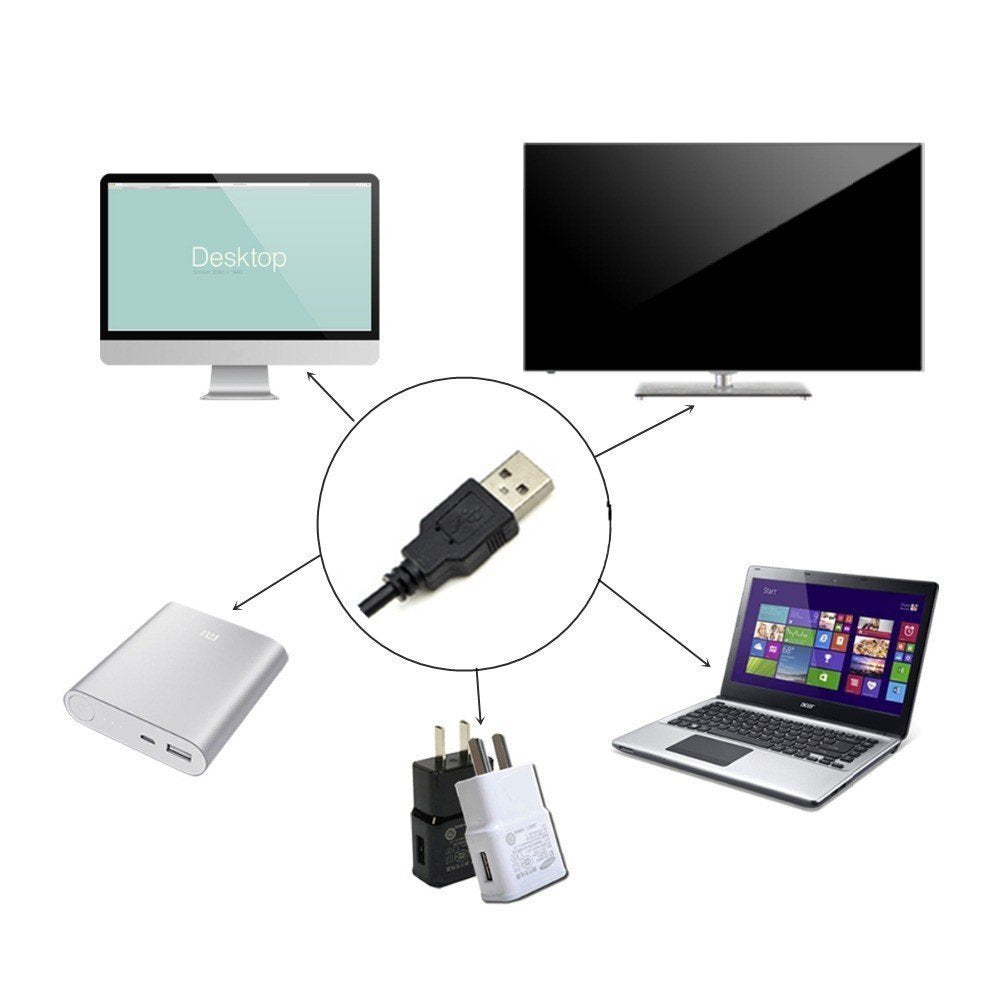 2M RGB USB  Powered 5V SMD 5050 Flexible Waterproof  LED Light Strip