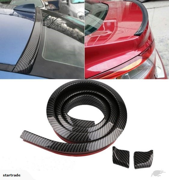 Universal 1.5m Car Styling 5D Carbon Fiber Bumper Trunk Lip Spoilers