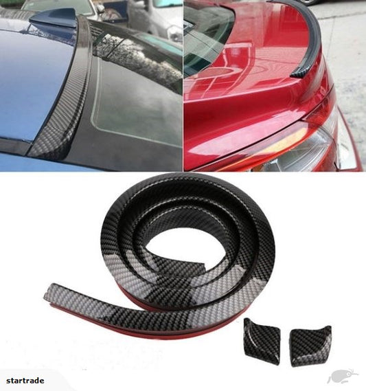 Universal 1.5m Car Styling 5D Carbon Fiber Bumper Trunk Lip Spoilers