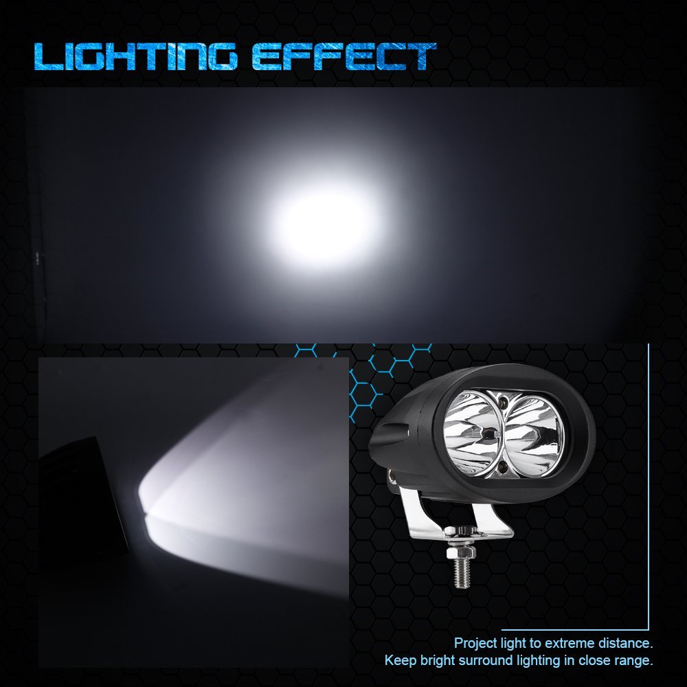 2PCS--20W Reflected Lens Roadoff Led Lights/ Heavy DutyVehicle LED Work Light