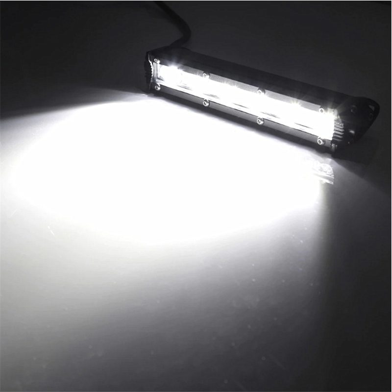 2PCS 7 INCH 12V-24V SUPER THIN ONE ROW  OFFROAD LED LIGHT BAR