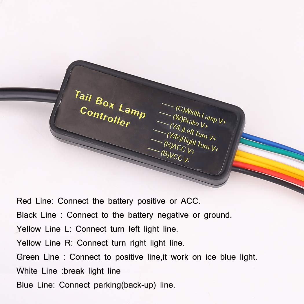 Universal 12V 6 Functions Car LED Tail Strip Light, Tailgate Rear Lights Strip