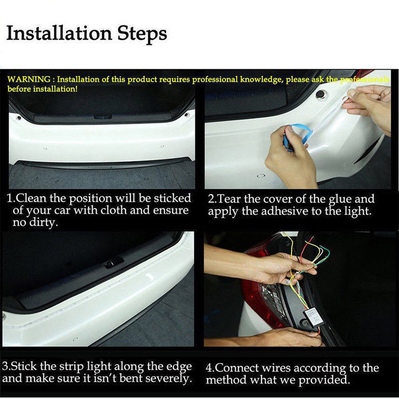 Universal 12V 6 Functions Car LED Tail Strip Light, Tailgate Rear Lights Strip