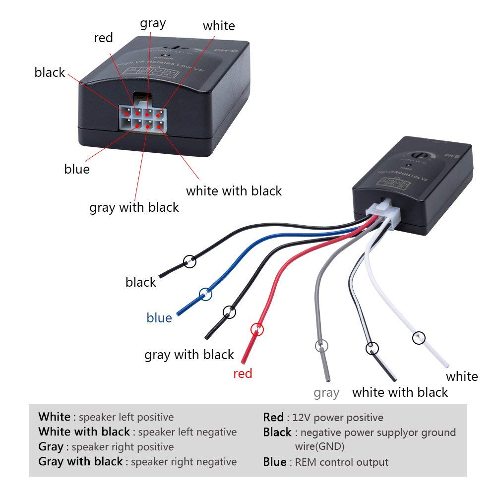 Auto Car RCA High to Low 2-Channel Line Output Converter