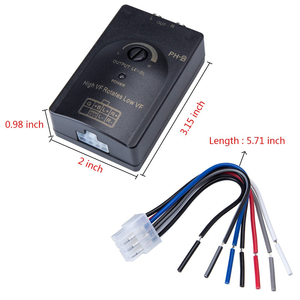 Auto Car RCA High to Low 2-Channel Line Output Converter