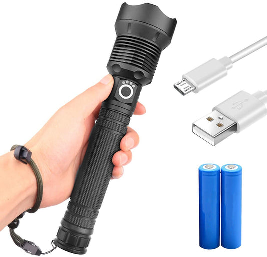 5000 Lumens P70 USB Rechargeable Led Flashlight Torch