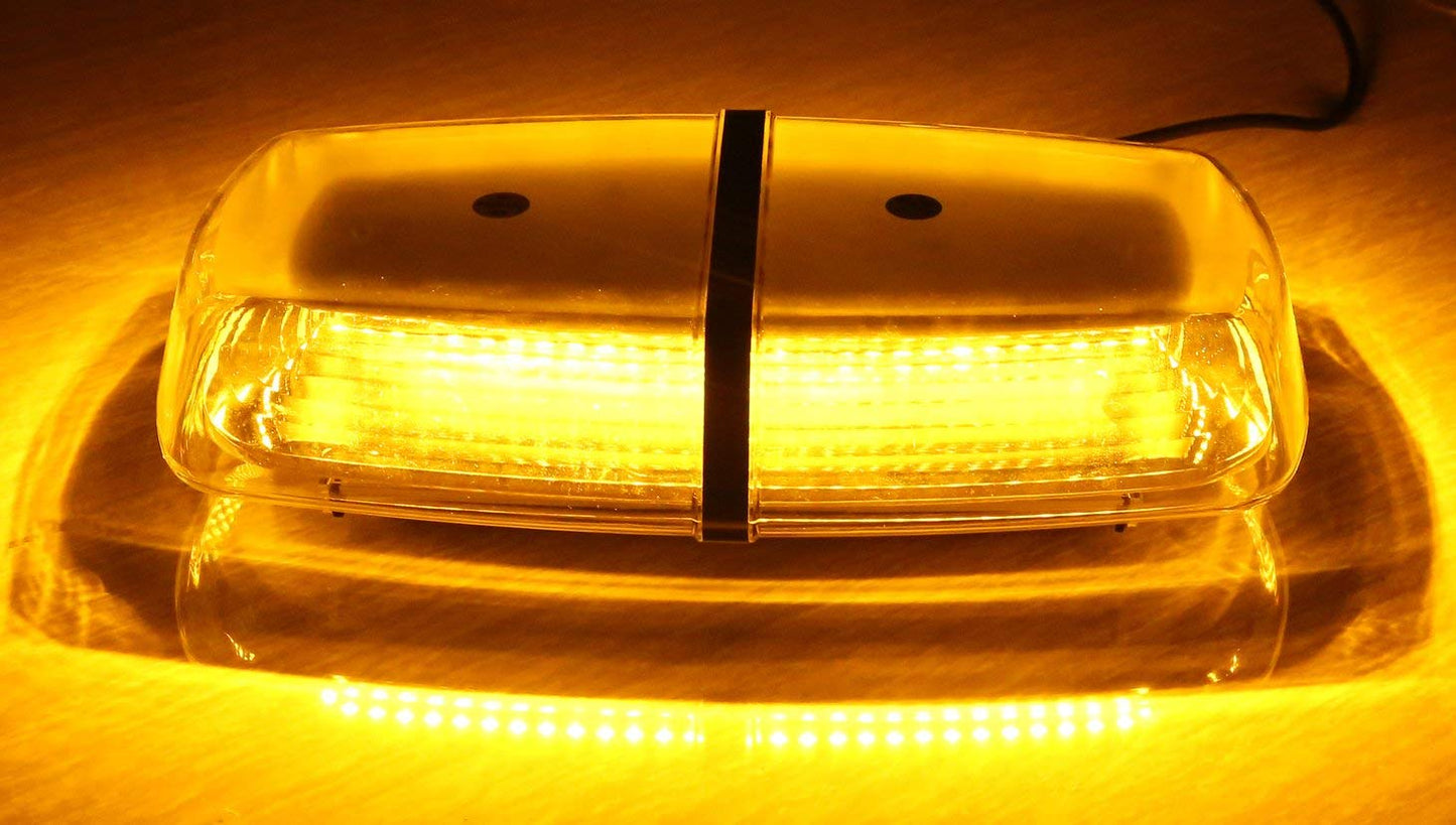 12-24V High Intensity 72 LED Amber Strobe /Warning Lights with Magnetic Base