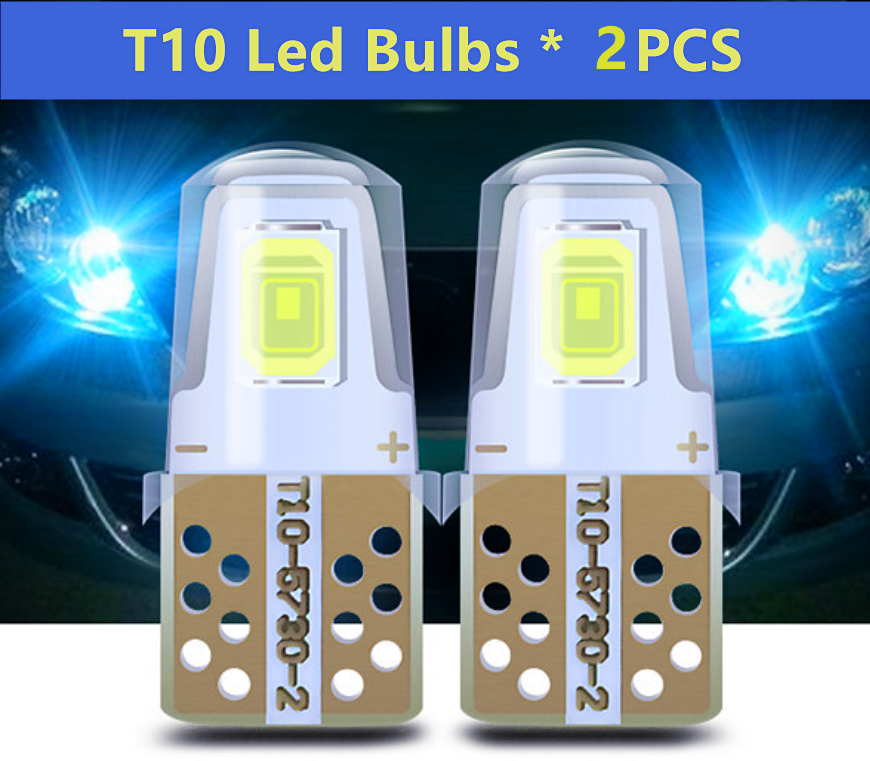 2PCS × T10 LED  Silicone  Bulbs