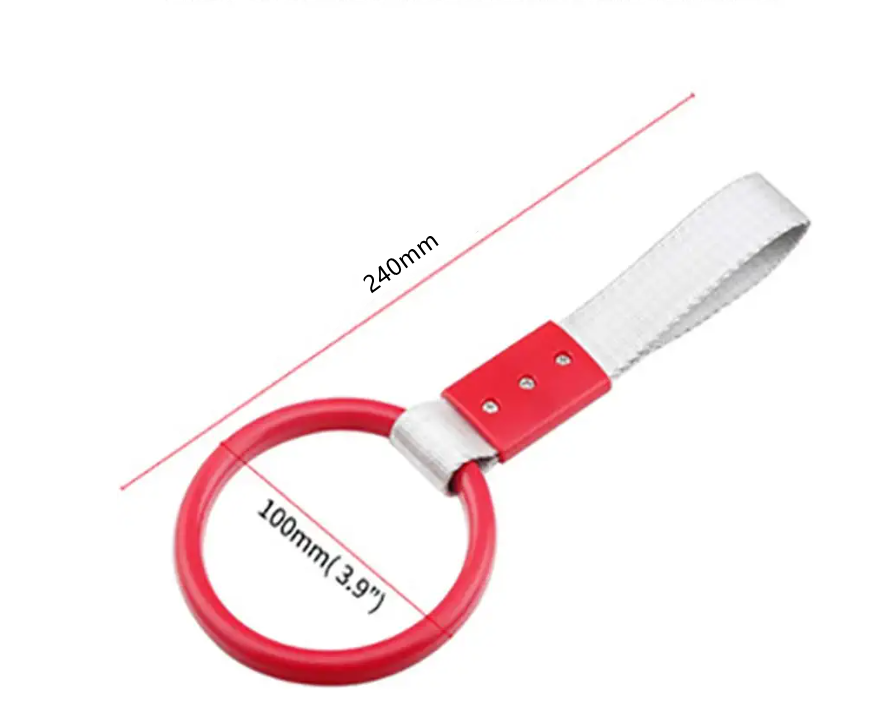 Universal Racing Car e Tow Eye Strap Decorative Tow Strap Bumper