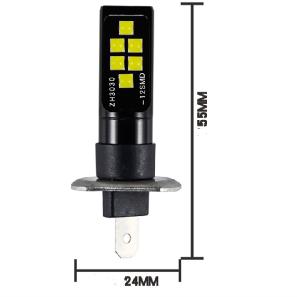 2PCS 12V 1400 Lumens Car H1 LED Fog Light