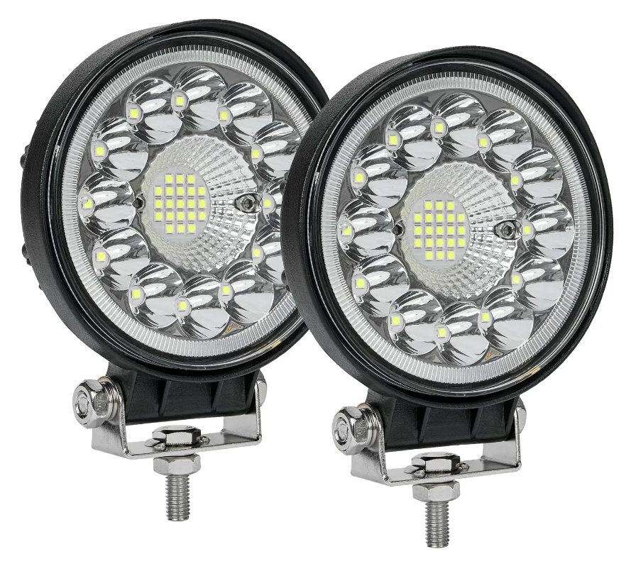2PCS 4 Inch 99W Round Spot Flood Combo Beam 12V-24V Led Fog Lights