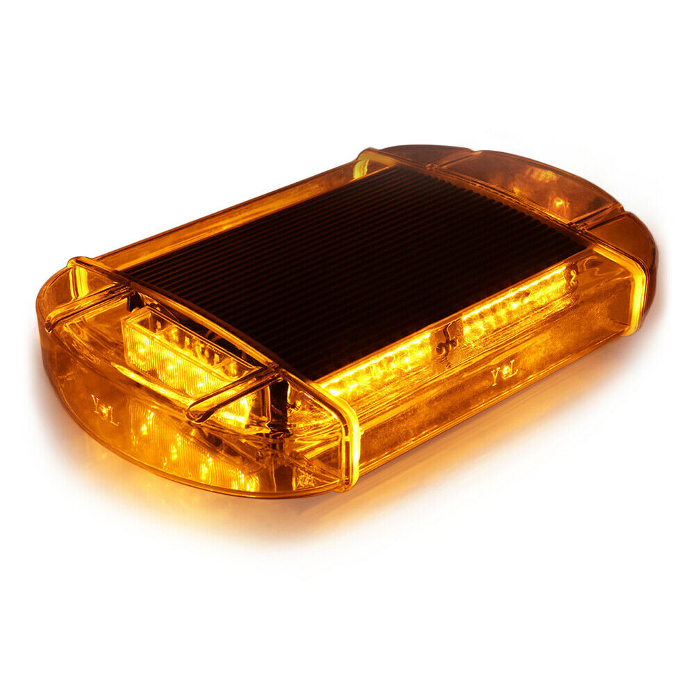 Amber/Yellow 24 LED Strobe Light Bar Magnetic Flashing Emergency Warning