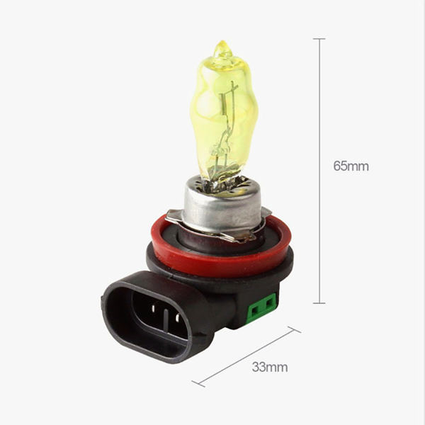 2 Pcs DC 12V 100W Yellow HOD Xenon Halogen Lamp Car Fog Light Headlight Bulbs