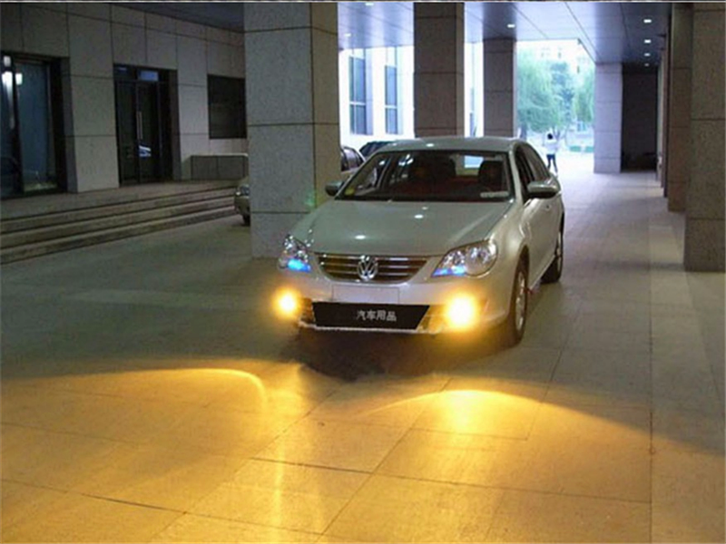 2 Pcs DC 12V 100W Yellow HOD Xenon Halogen Lamp Car Fog Light Headlight Bulbs