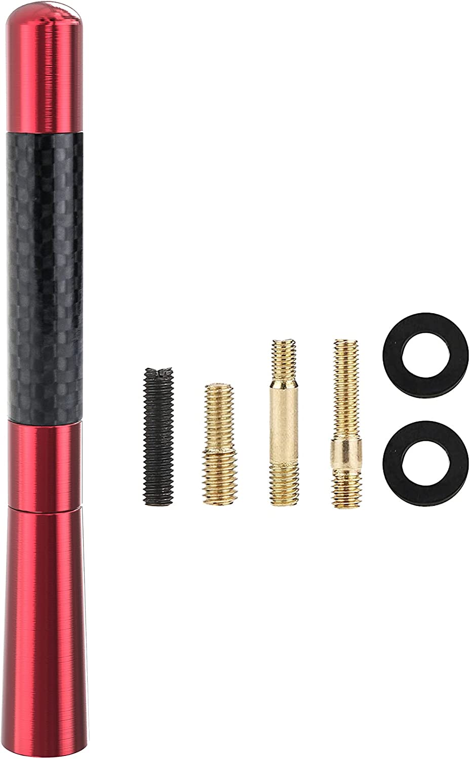 Universal Car Antenna Mast Carbon Fiber Vehicle Replacement Short Antenna