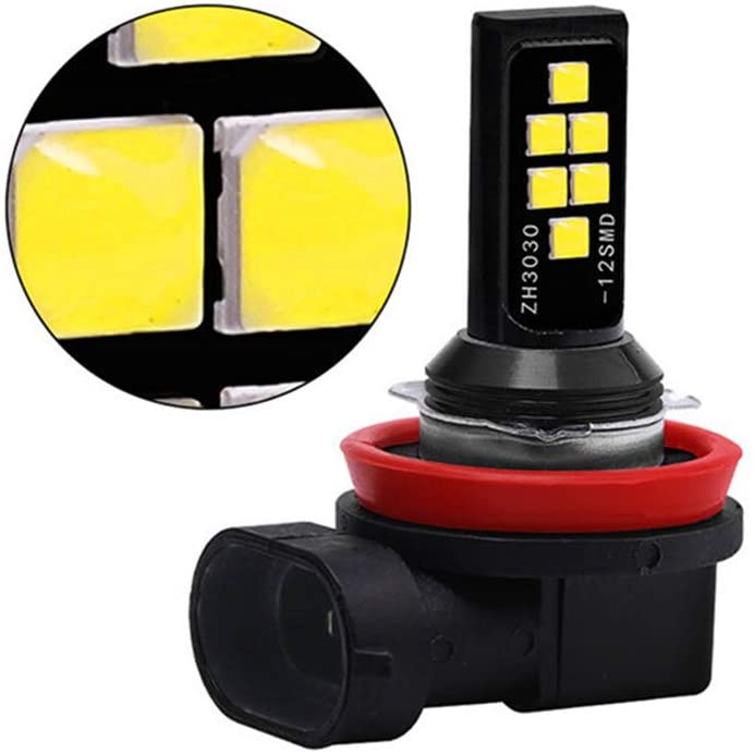 2PCS 12V 1400 Lumens Car H11/H8/H9 LED Fog Light -8000K ICE BLUE
