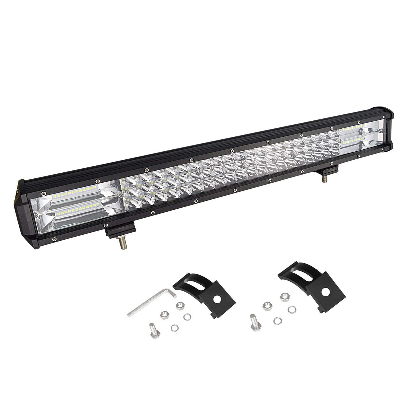 324W Triple Row Spot Flood Beam Light Bar Driving LED Work Lights