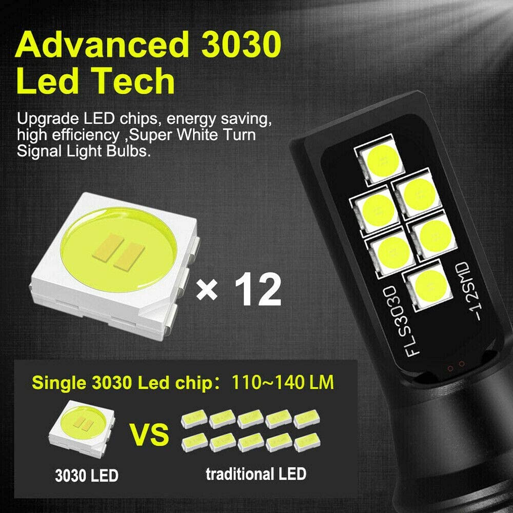 2PCS 12V 1400 Lumens Car H11/H8/H9 LED Fog Light -8000K ICE BLUE