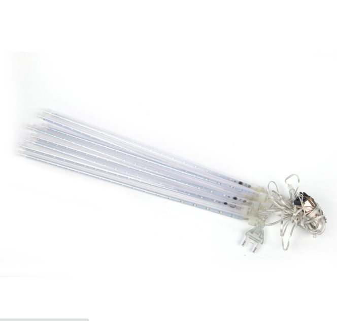 AC Power 30cm x8pcs Beads Falling Meteor Rain Lights String Lights-Colourful