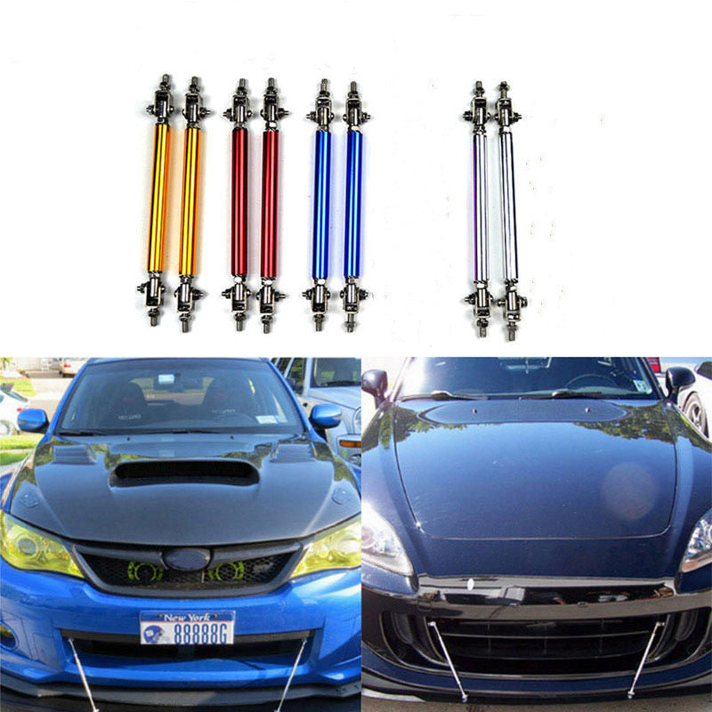 2PCS *150mm Front Bumper Lip Splitter Rod Strut Tie Bars - Adjustable