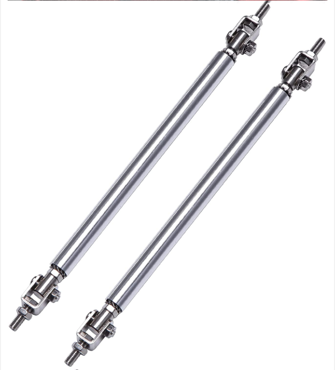 2PCS *150mm Front Bumper Lip Splitter Rod Strut Tie Bars - Adjustable