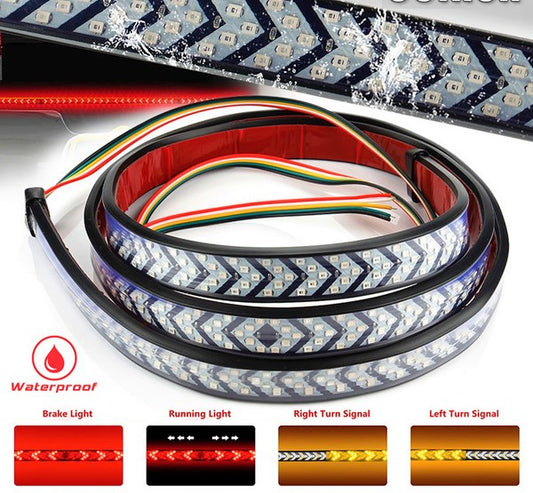 Truck Tailgate Strip Light LED Sequential Turn Signal Brake Tail Reverse