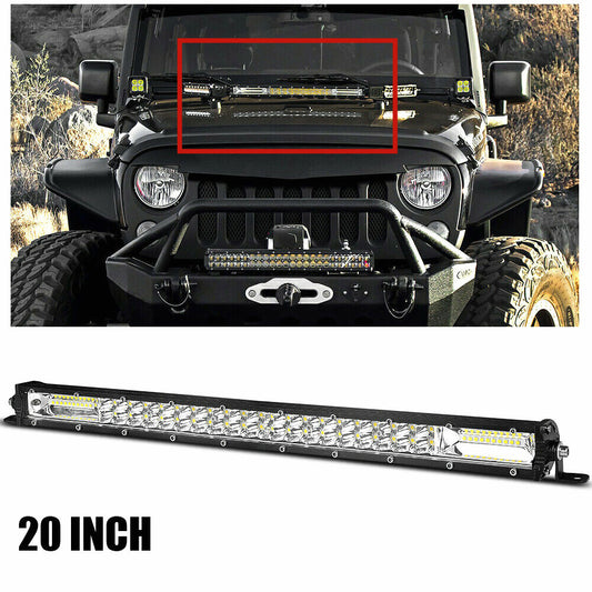 180W 20  Inch Double Row Slim LED Work Light Bar Offroad
