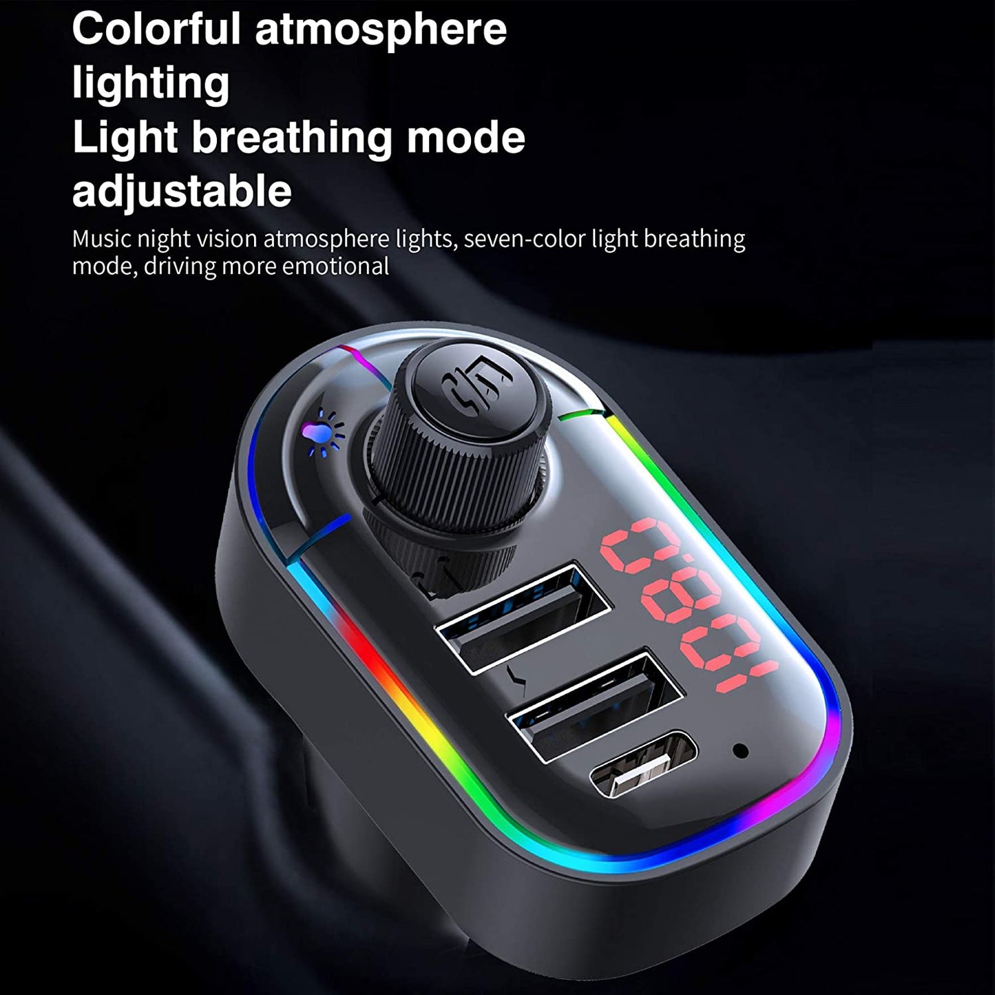 Car Bluetooth FM Transmitter/5.0 Car Wireless Radio Car Receiver Adapter kit