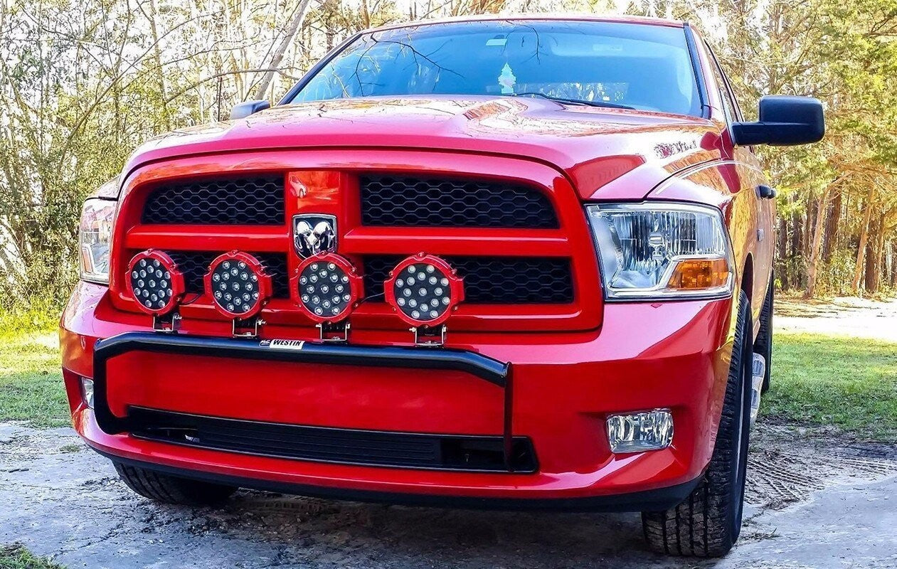 2PCS 7 inch 51W Offroad Car Spot Beam Led work Driving Light-RED SHELL