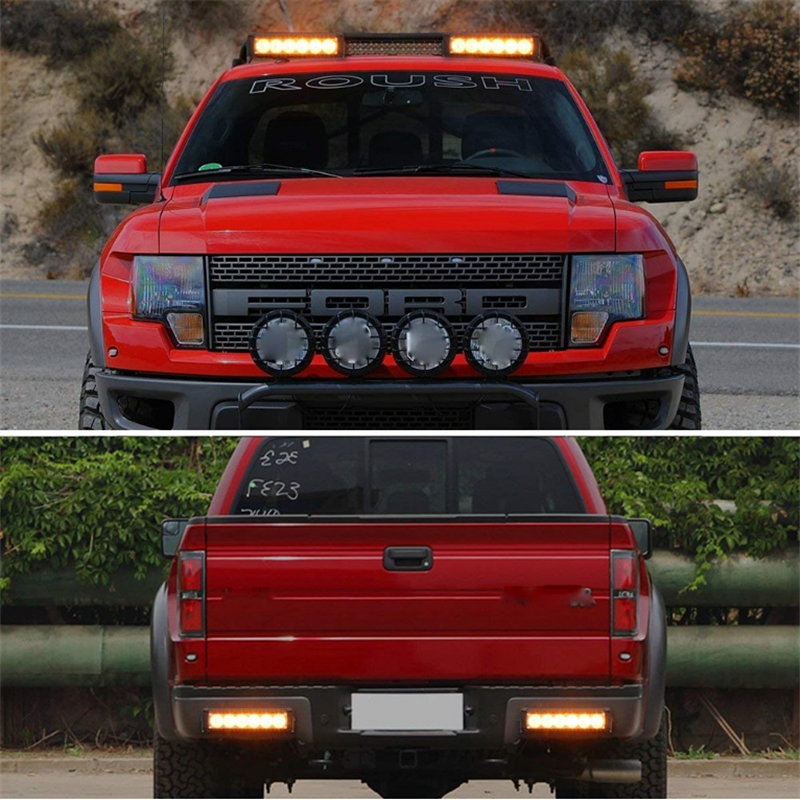 2 PCS 6SMD 12V-24V Car Strobe lights/Flash lights/ Warning Lights- 7 Modes