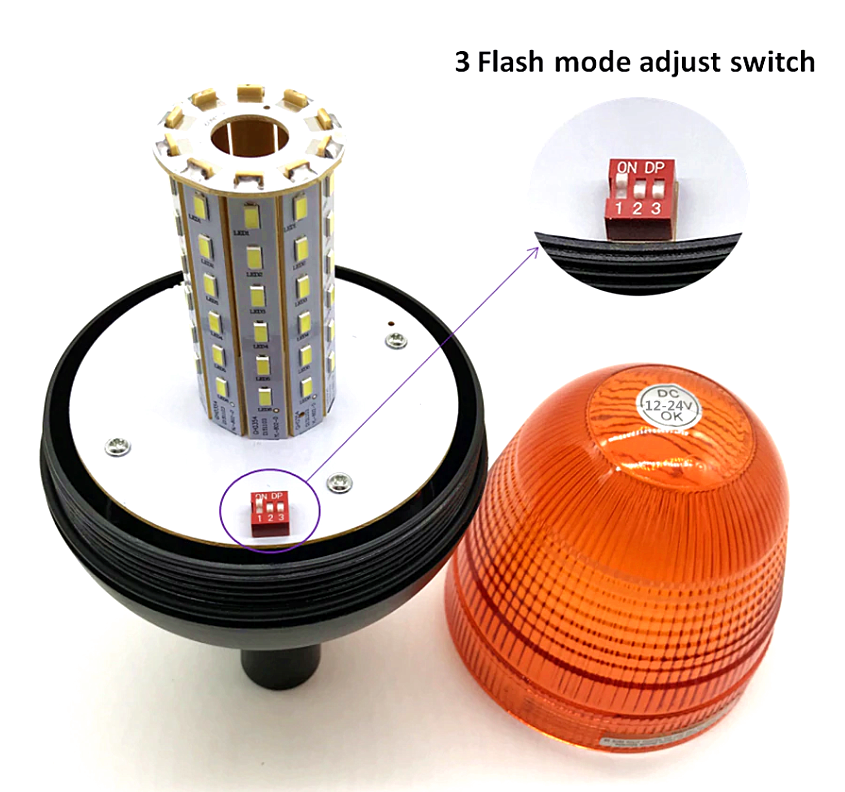 60 LED Amber strobe warning light Beacon Car vehicle Emergency flashing light