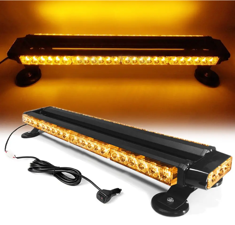 26" 54 LED 7 Flash Mode Double Side Emergency Warning Roof Top Strobe Light Bar