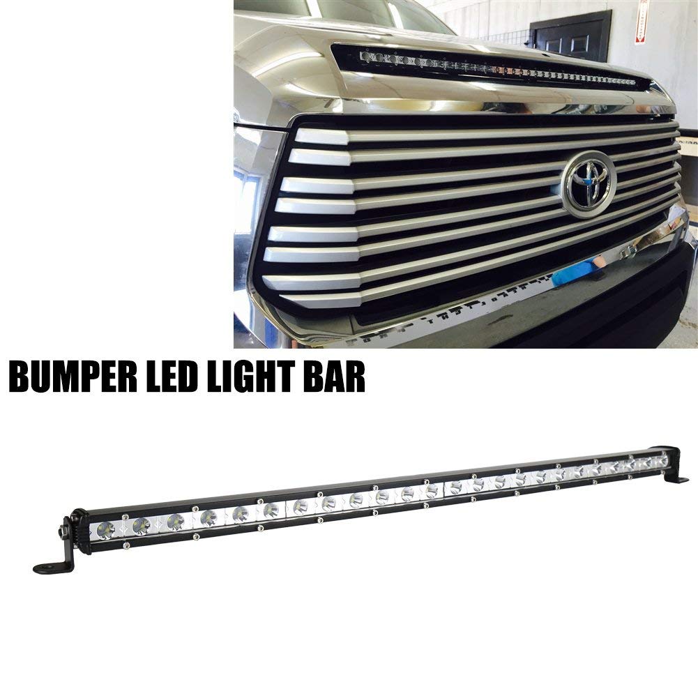 72W 26inch Cree Single Row Thin LED Work Light Bar Spot Beam for Off Road