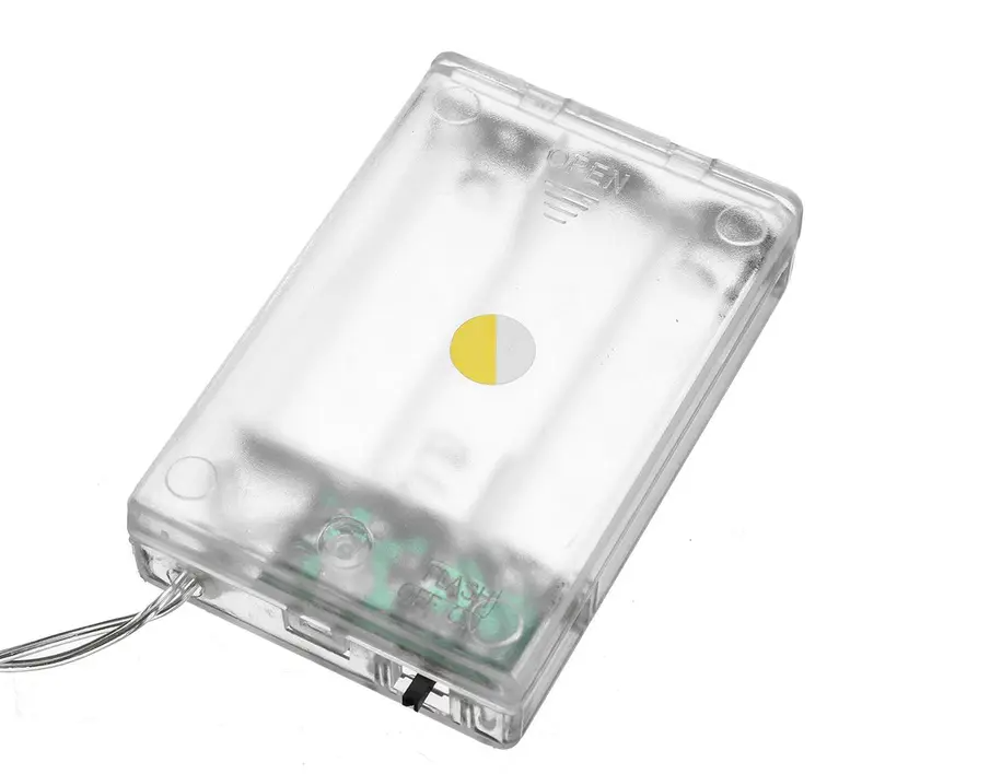 6M 40 Leds Battery Operated  Snowflake String Lights LED Fairy Light With Battery Box