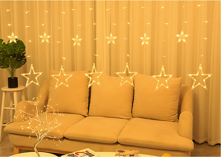 AC Powered Window Curtain String Light For Indoor Decoration