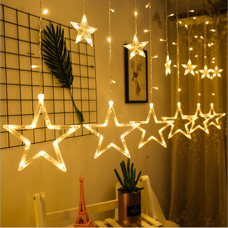 AC Powered Window Curtain String Light For Indoor Decoration