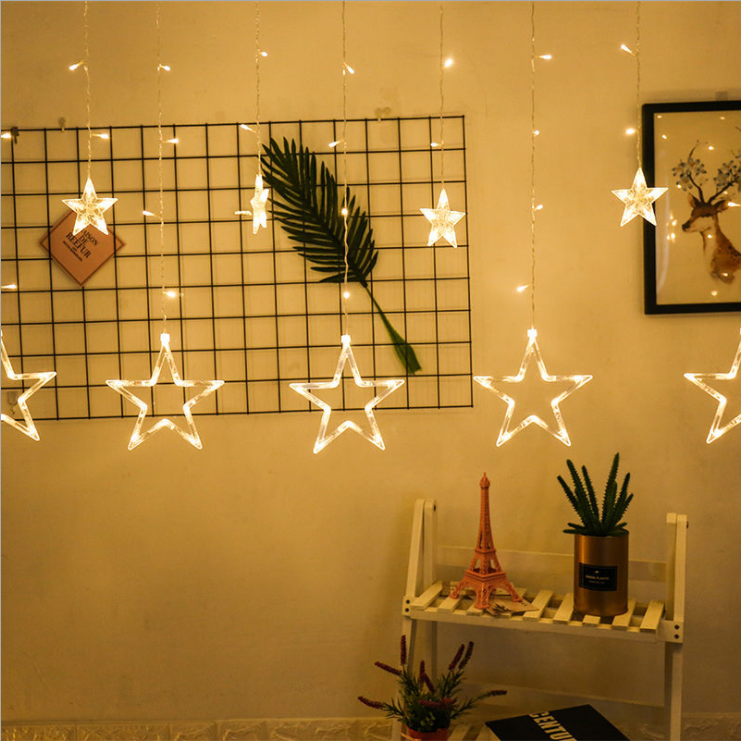 AC Powered Window Curtain String Light For Indoor Decoration