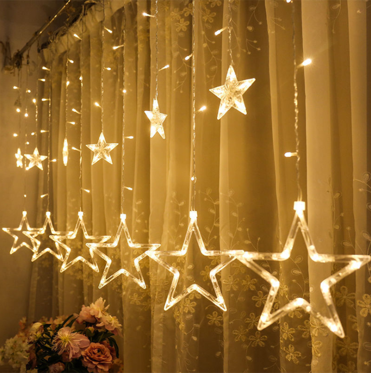 AC Powered Window Curtain String Light For Indoor Decoration