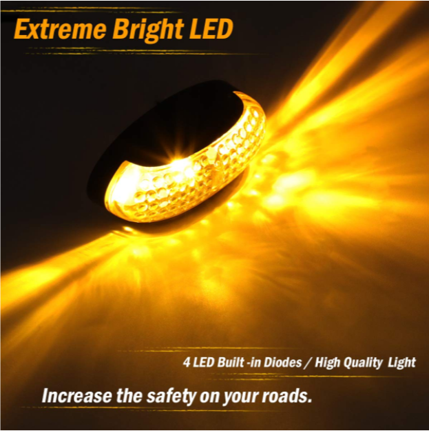 LED Oval Indicator Marker Light Clearance Lamp 10V-30V