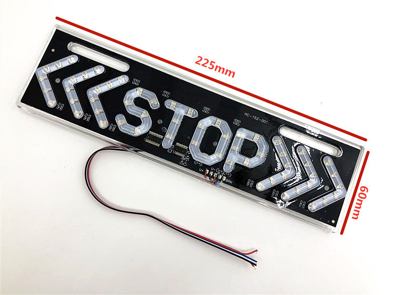 12V LED "STOP "Sign BRAKE LIGHT
