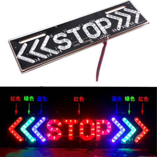 12V LED "STOP "Sign BRAKE LIGHT