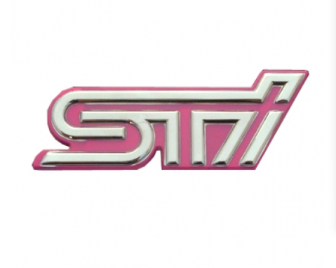 Metal STI Front Sport Grille Grill Badge Emblem TUNING