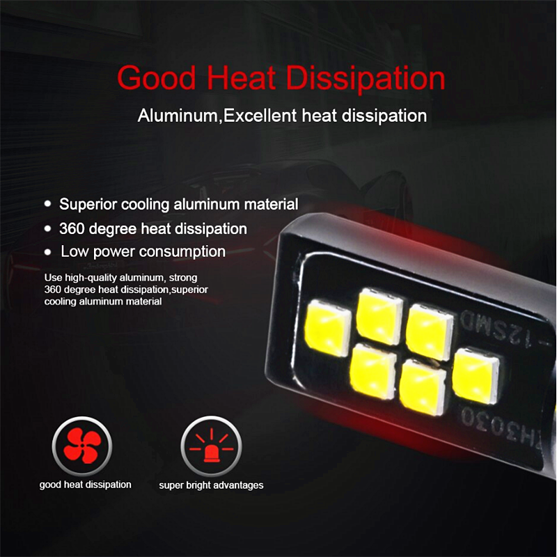 2PCS × 24V White 1156 Led Lights Bulbs