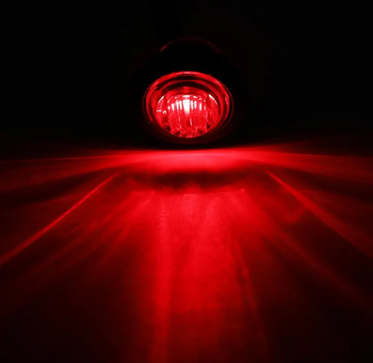 12V Mini 3/4" 3 LED Round  Indicator Light Side Marker Clearance Lamp